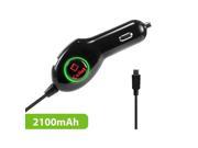 Cellet PMICROU21 2.1Ah High Powered Micro USB Extra USB Port Car Charger