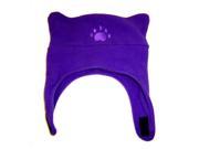 BearHands TC700DPUR Toddler Fleece Chin Strap Hat Dark Purple