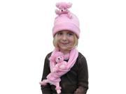 BearHands FHS PPOO PP S Hat Fleece Pink Poodle on Pink Small