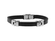 Doma Jewellery MAS02590 Stainless Steel Leather Bracelet