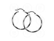 Doma Jewellery MAS05803 Sterling Silver Bambo Hoop 30mm HP 1029 30