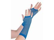 Amscan 397288.22 Fishnet Long Gloves Marine Blue Pack of 6