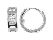 Doma Jewellery MAS01065 Sterling Silver Hoop Earring with CZ