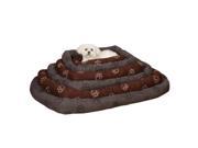 Slumber Pet ZW6285 29 31 Emb Paw Print Crate Bed Med Chocolate