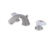 Kingston Brass KB968ALL Two Handle 4 in. to 8 in. Mini Widespread Lavatory Faucet with Retail Pop up