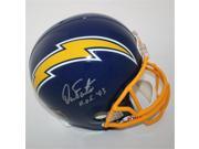 Victory Collectibles VIC 000042 30362 Dan Fouts Autographed Throwback 1974 87 San Diego Replica Helmet