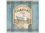 Stupell Industries WRP 1018 Coastal Retreat Square Wall Plaque