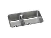 Elkay ELUHAQD32179 18 Gauge Stainless Steel 32.047 x 18.25 x 9 in. Double Bowl Undermount Kitchen Sink