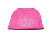 Mirage Pet Products 52 23 SMBPK Rhinestone Crown Shirts Bright Pink S 10