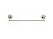 JVJHardware 23118 Contemporary 18 in. Towel Bar Set Concealed Screw Ribbed Chrome and Brass