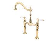 Kingston Brass Victorian Two Handle Vessel Sink Faucet KS1072PL Polished Brass