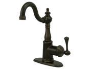 Kingston Brass KS7645BL Single Handle 4 in. Centerset Lavatory Faucet with Push up Drain Optional Deck Plate