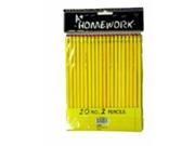 Bulk Buys Pencils 20 pack No.2 lead Case of 48
