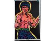 Powers Collectibles 38714 Signed Lee Bruce Unsigned Rare 1975 Black Light 24x36 Poster of Bruce Lee.