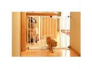 Carlson Pet Products Extra Wide Walk thru Gate With Pet Door White 29 44 Inch