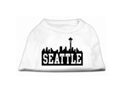 Mirage Pet Products 51 73 SMWT Seattle Skyline Screen Print Shirt White Sm 10
