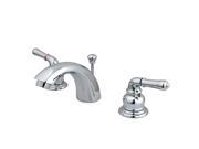 Kingston Brass KB951 Two Handle 4 in. to 8 in. Mini Widespread Lavatory Faucet with Retail Pop up