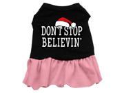 Mirage Pet Products 57 27 XLBKPK Dont Stop Believin Screen Print Dress Black with Pink XL 16