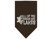 Mirage Pet Products 66 25 18 SMCO All my Friends are Flakes Screen Print Bandana Cocoa Small