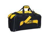 Travelers Club Luggage 57024 700 Adventurer Duffel Collection 24 Sport Duffel with Wet Shoe Pocket in Yellow and Black