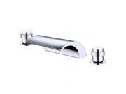 Yosemite Home Decor YP9213D PC Two Handle Widespread Waterfall Roman Tub Faucet Polished Chrome