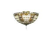 MEYDA 97657 16 in. W Fleur De Lis Fan Light Fixture