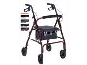 ProBasics 1037 BK Flame Finish Aluminum Rollators With Loop Brakes Silver Flame