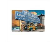 Past Time Signs LG344 Malibu Pier Automotive Vintage Metal Sign