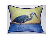 Betsy Drake HJ027 Blue Heron Art Only Pillow 15 x22