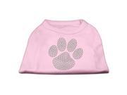 Mirage Pet Products 52 56 XSLPK Green Paw Rhinestud Shirts Light Pink XS 8