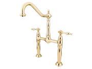 Kingston Brass Victorian Two Handle Vessel Sink Faucet KS1072NL Polished Brass