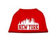 Mirage Pet Products 51 81 MDRD New York Skyline Screen Print Shirt Red Med 12