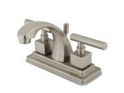 Kingston Brass KS4648CQL Two Handle 4 in. Centerset Lavatory Faucet with Brass Pop up
