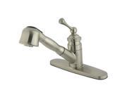 Kingston Brass KB3898BL Single Handle 8 in. Monodeck Pull Out Kitchen Faucet