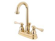 Kingston Brass KB3612BL Two Handle 4 in. Centerset Lavatory Faucet with Retail Pop up