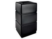 Commercial Zone 732401 38 Gallon 3 tier Waste Container Black