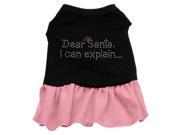 Mirage Pet Products 58 25 MDBKPK Dear Santa Rhinestone Dress Black with Pink Med 12