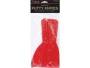 Gam Paint Brushes 3 Piece Plastic Putty Knife Set PT05633 Pack of 24