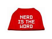 Mirage Pet Products 51 95 LGRD Nerd is the Word Screen Print Shirt Red L 14