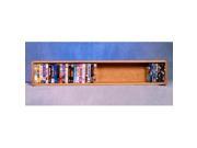 Wood Shed 108 4 W Solid Oak Wall or Shelf Mount DVD VHS tape Book Cabinet