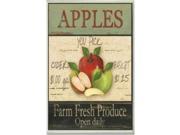 Stupell Industries KWP 849 Apples Farm Fresh Produce Rect Wall Plaque