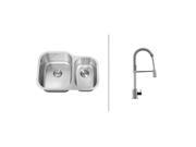 Ruvati RVC2541 Stainless Steel Kitchen Sink and Chrome Faucet Set