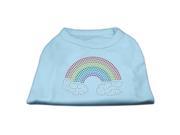Mirage Pet Products 52 68 XLBBL Rhinestone Rainbow Shirts Baby Blue XL 16