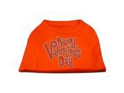 Mirage Pet Products 52 85 XXXLOR Happy Valentines Day Rhinestone Dog Shirt Orange XXXL 20