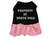Mirage Pet Products 57 37 XXXLBKPK Property of North Pole Screen Print Dress Black with Pink XXXL 20