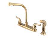 Kingston Brass KB752SP 8 in. High Arch Kitchen Faucet With Sprayer