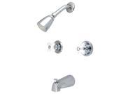 Kingston Brass KB241PX Two Handle Tub Shower Faucet