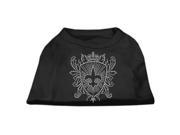 Mirage Pet Products 52 32 XLBK Rhinestone Fleur De Lis Shield Shirts Black XL 16