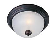 Maxim Lighting 5841FTOI Maxim 2 Light Flush Mount with Frosted Glasss Oil Rubbed Bronze