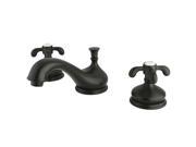 Kingston Brass KS1165TX Two Handle 8 in. to 16 in. Widespread Lavatory Faucet with Brass Pop up